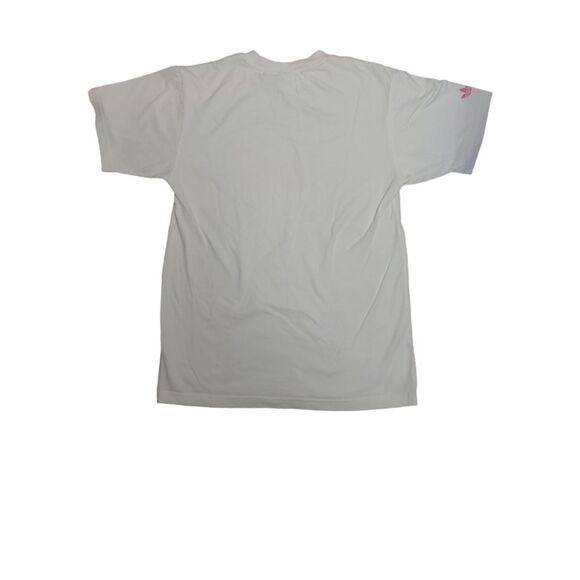 ADIDAS white drawn Shmoofoil pink graphic unisex short sleeve t-shirt S - Picture 4 of 13